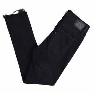 Levi's 311 Shaping Skinny Raw Hem Black Denim Jean